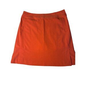 Monterey Club Vibrant Orange Golf Skort Sporty Comfort Stretch Fabric size 8